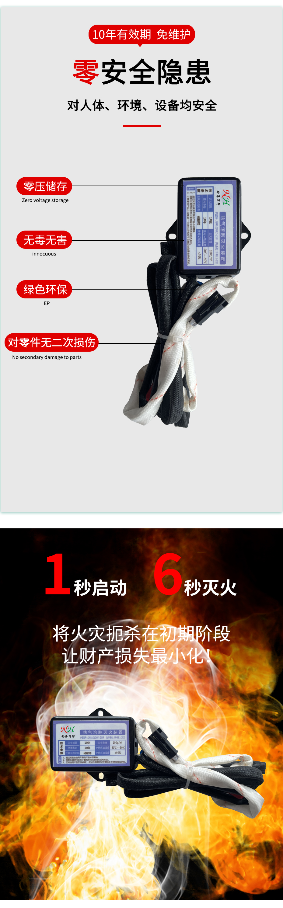 10g熱氣溶膠滅火貼優(yōu)勢